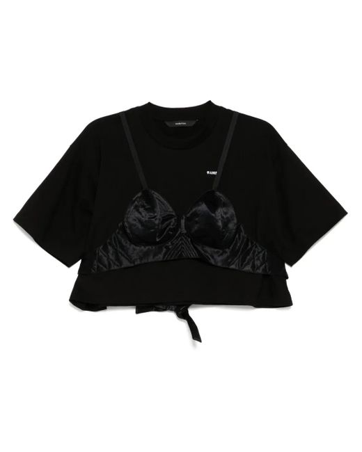 Pushbutton Bra Point クロップドトップ Black