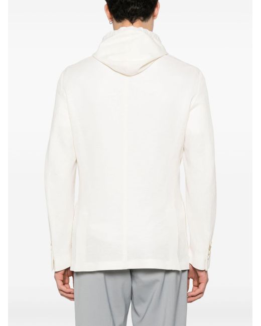 Blazer con diseño a capas Eleventy de hombre de color White