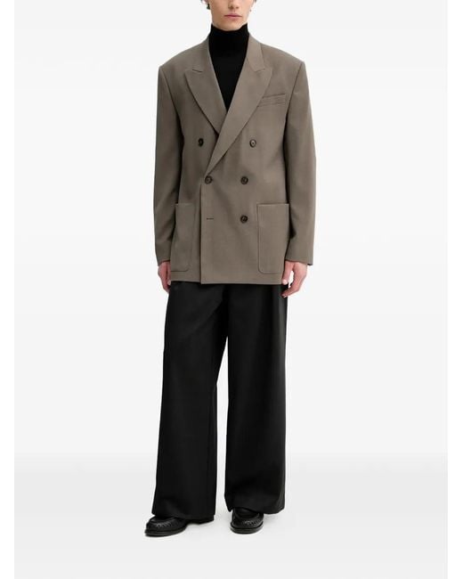 Filippa K Brown Double-Breasted Blazer for men