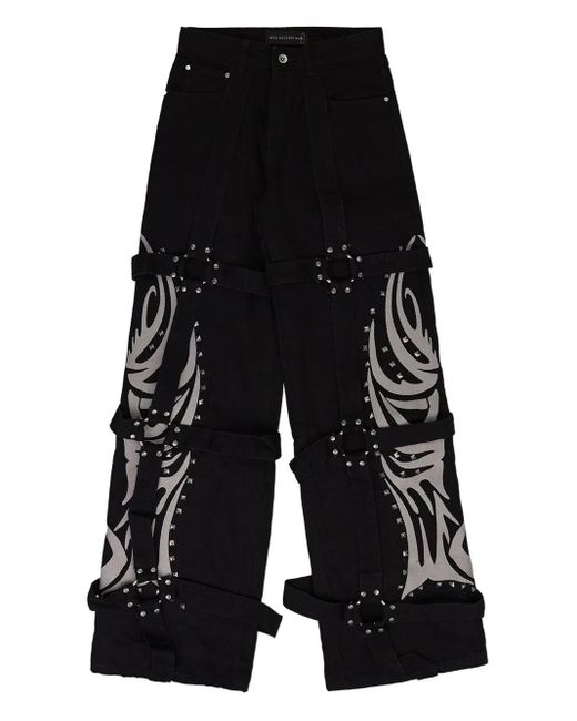 Who Decides War Bondage Jeans Met Logo in het Black voor heren