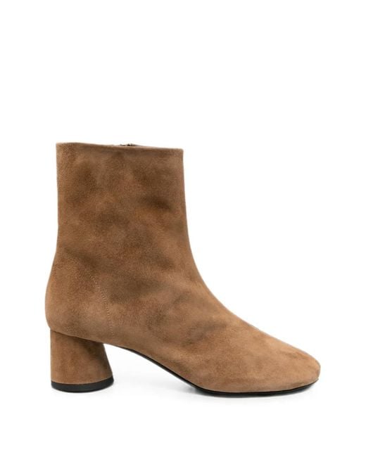 Proenza Schouler Brown Suede Block-Heel Ankle Boots