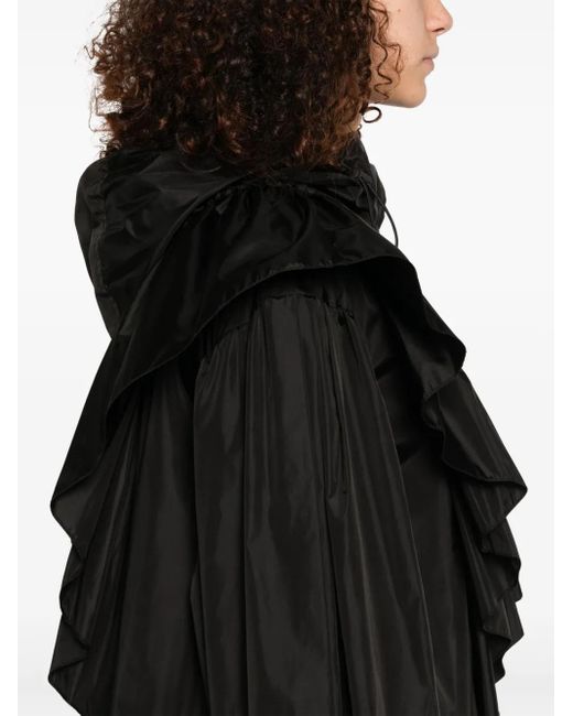 Simone Rocha Black Ruffle-Detail Coat