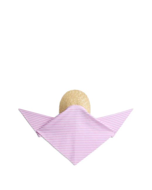 Patou Purple Striped Scarf Cap