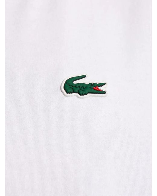 Lacoste White X Rolland Garros Crew-Neck T-Shirt for men