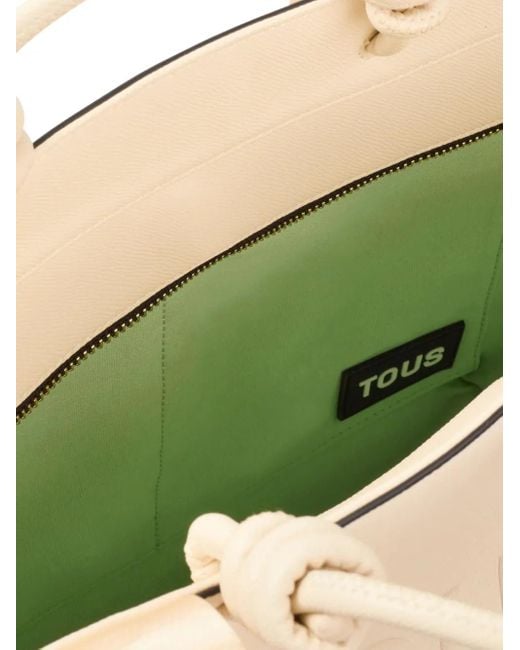 Tous ノットハンドル ハンドバッグ Natural