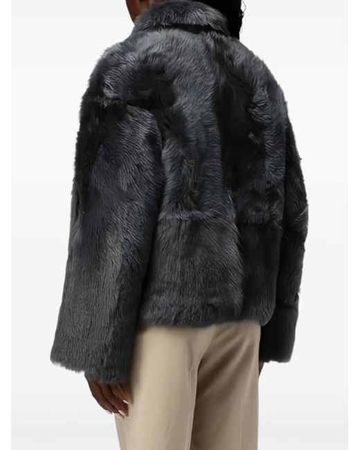Desa Nineteenseventytwo Black Reversible Shearling Jacket