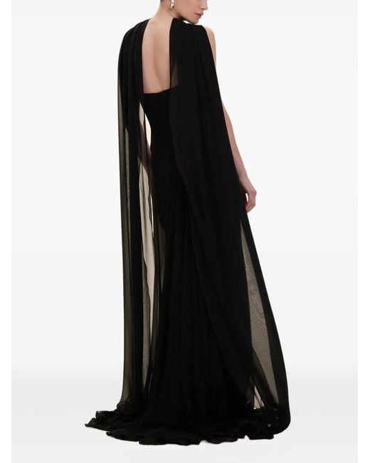 V:PM ATELIER Black Maddie Open-Back Maxi Dress