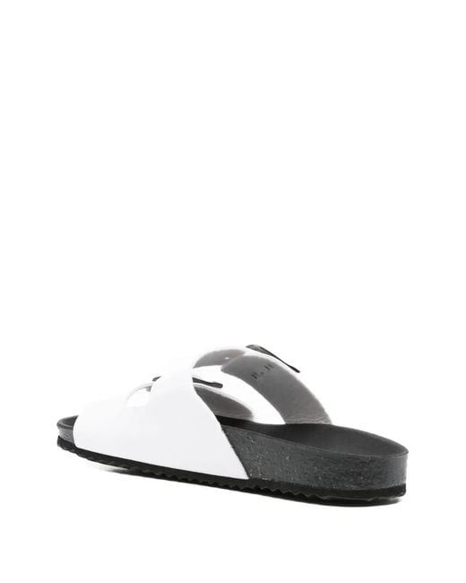 Geox White Brionia Double-Buckle Sandals