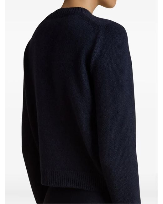 Khaite Blue Klassischer Kaschmirpullover