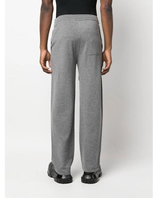 Off-White c/o Virgil Abloh Gray Logo-Embroidered Track Pants for men