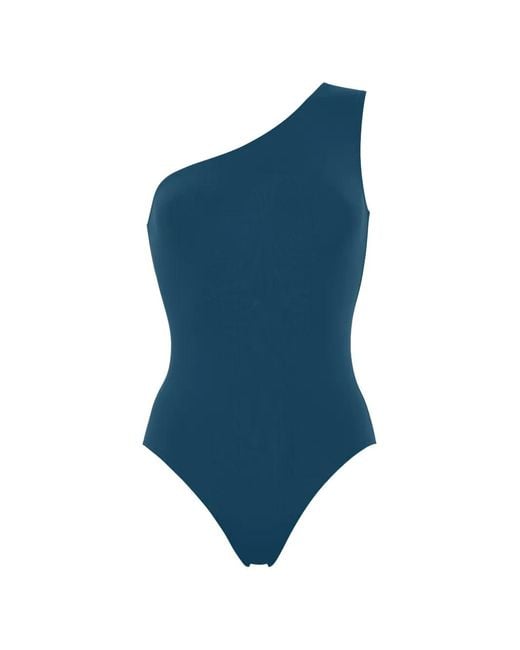 Eres Blue One-Shoulder High-Cut Swimsuit