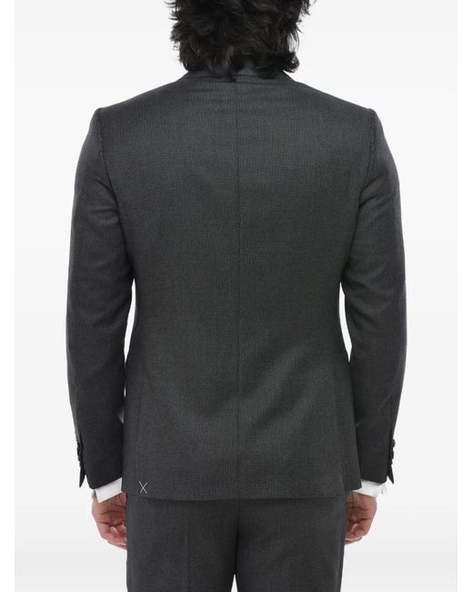 Corneliani Gray Bird's Eye Virgin-Wool Suit for men