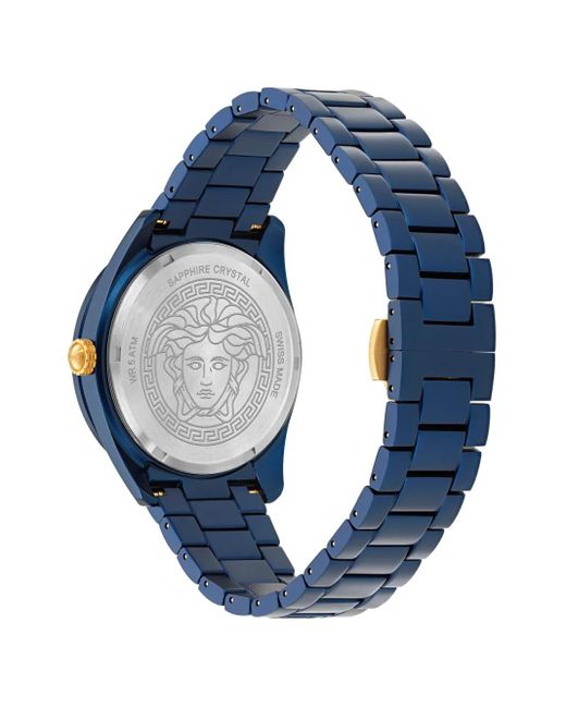 メンズ Versace Dome 42mm 腕時計 Blue