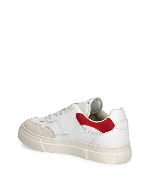 Stepney Workers Club White Color-Block Low-Top Sneakers for men