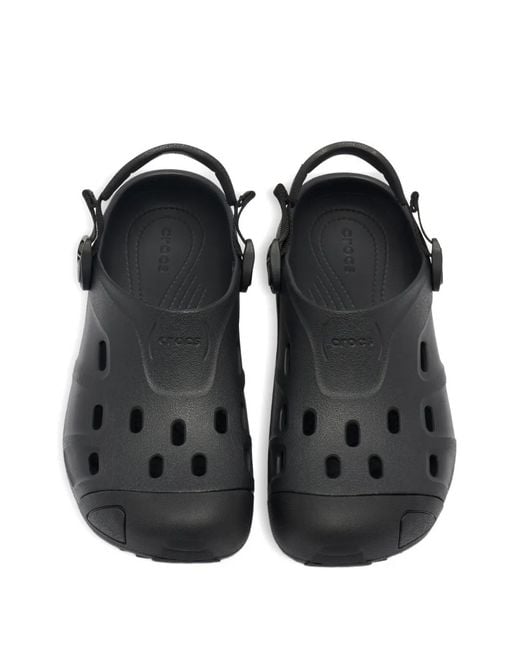 CROCSTM Black Perforated Slingback Sandals for men