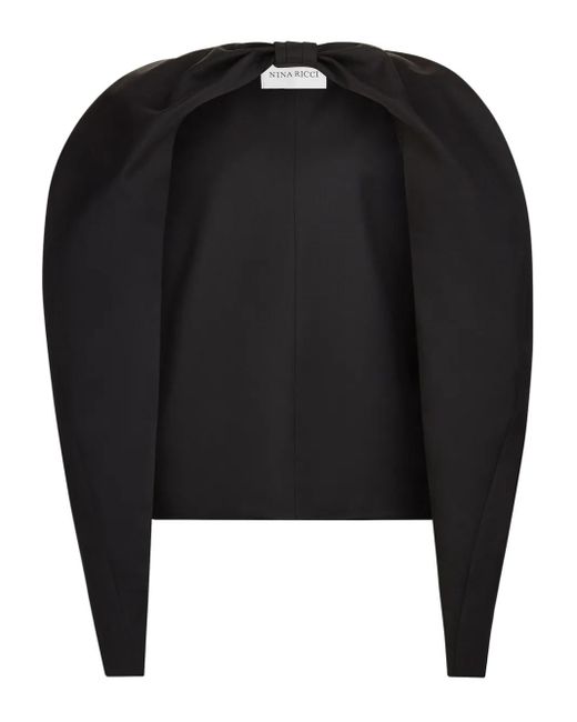 Nina Ricci Black Gabardine Cape