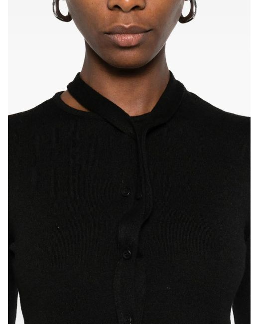 OTTOLINGER Black Double-Closure Knit Cardigan