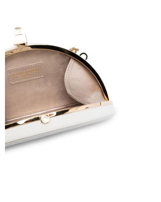 Aspinal White Clutch Mit Perlen