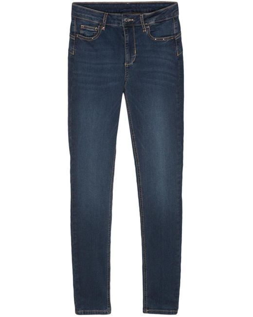 Liu Jo Blue Mid-rise Skinny Jeans