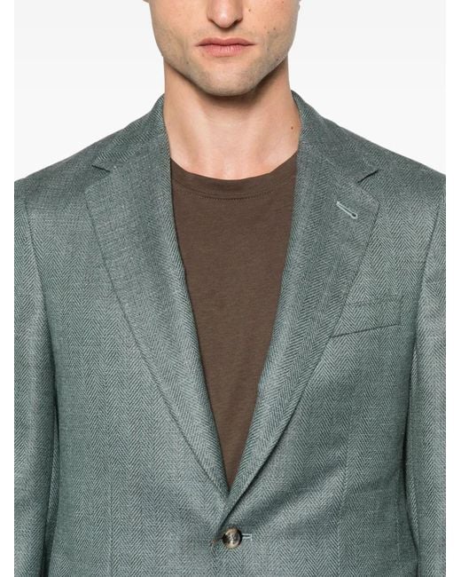 Canali Gray Kei Patch-Pocket Blazer for men