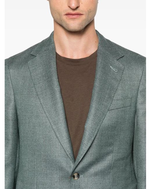 Canali Gray Kei Patch-Pocket Blazer for men