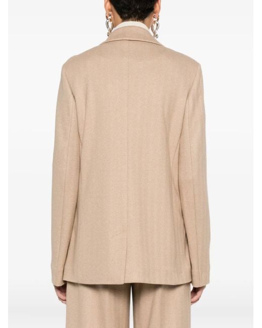 Max Mara Natural Double-Breasted Blazer