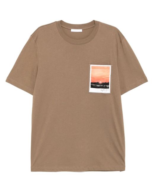 Helmut Lang T-Shirt Met Print in het Natural voor heren