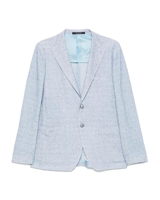 Tagliatore Blue Single-Breasted Blazer for men