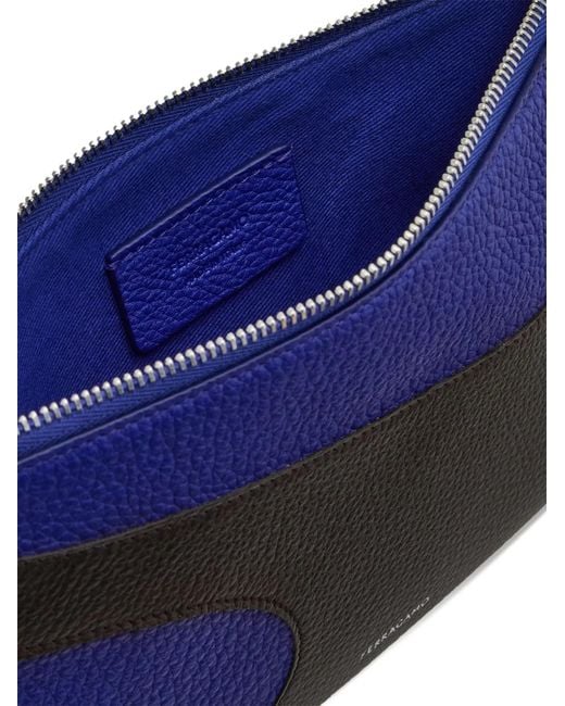Ferragamo Blue Logo-Print Cut Out Smartphone Case for men
