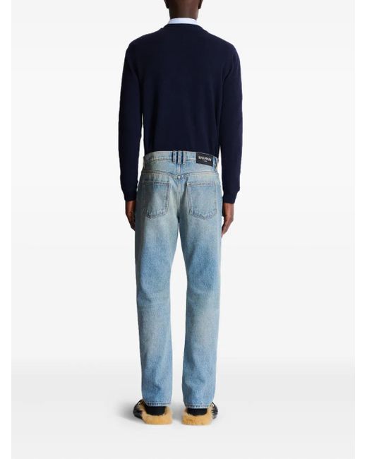 メンズ Balmain ストレートジーンズ Blue