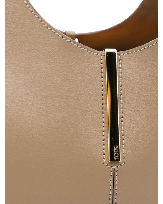 Bolso pequeño con asa Tod's de color Natural