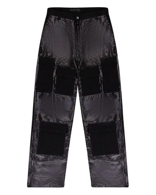 Who Decides War Gray Sequin Pocket Trousers for men