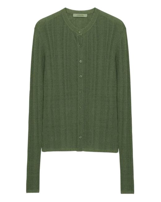 Dorothee Schumacher Green Gerippter Cardigan