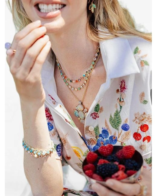 Irene Neuwirth Metallic Multi-Stone Necklace