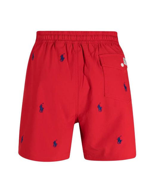 Polo Ralph Lauren Red Logo Swim Shorts for men