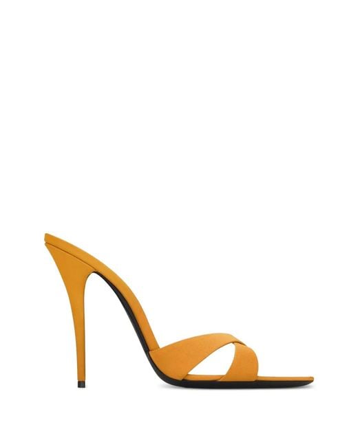 Saint Laurent Metallic Kirat Heeled Sandals
