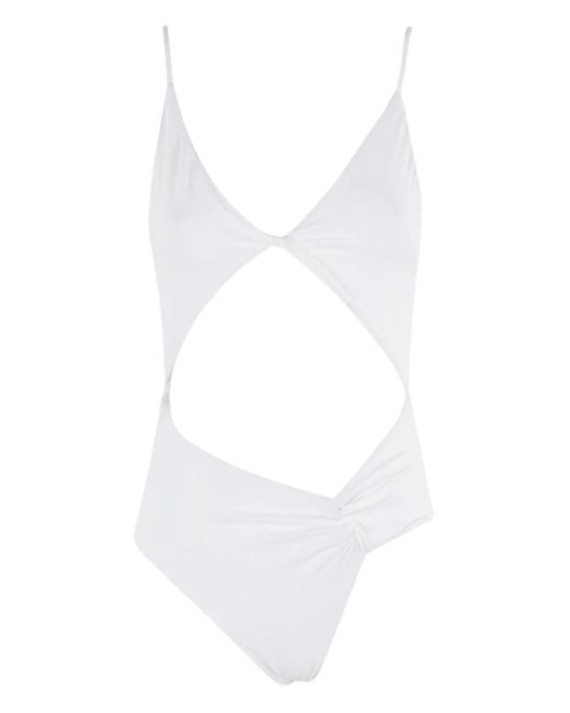 FEDERICA TOSI White Twist-Cutout Swimsuit