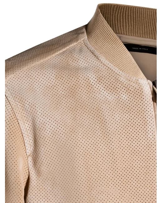 Tom Ford Natural Zip-Up Bomber Jacket for men