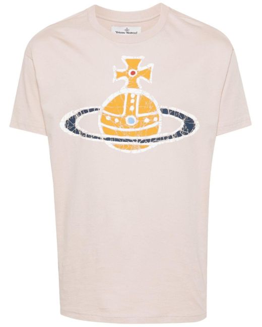 Vivienne Westwood Katoenen T-shirt Met Logoprint in het White