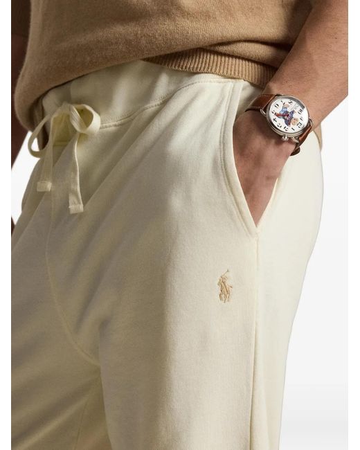 Polo Ralph Lauren White Loopback Cotton Trousers for men