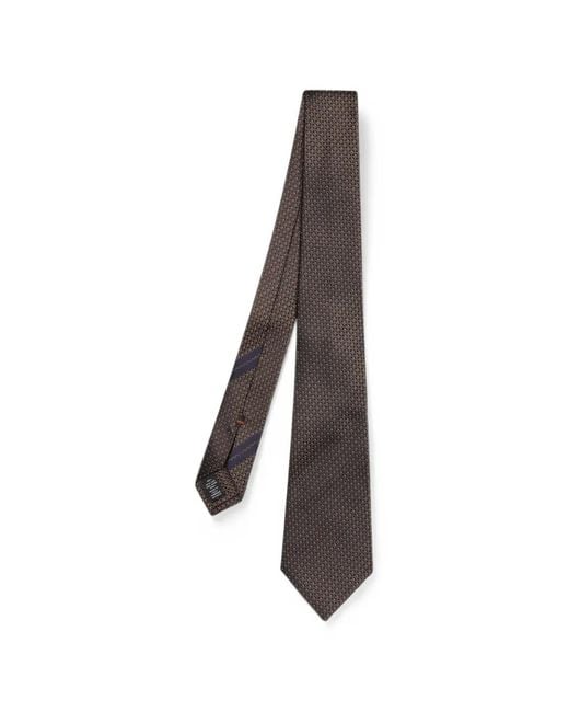 Zegna White Geometric-Pattern Silk Tie for men