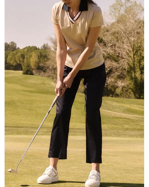 Moorer Natural Esker-Jcg V-Neck Polo Shirt