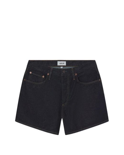 Agolde Blue Leith Denim Shorts