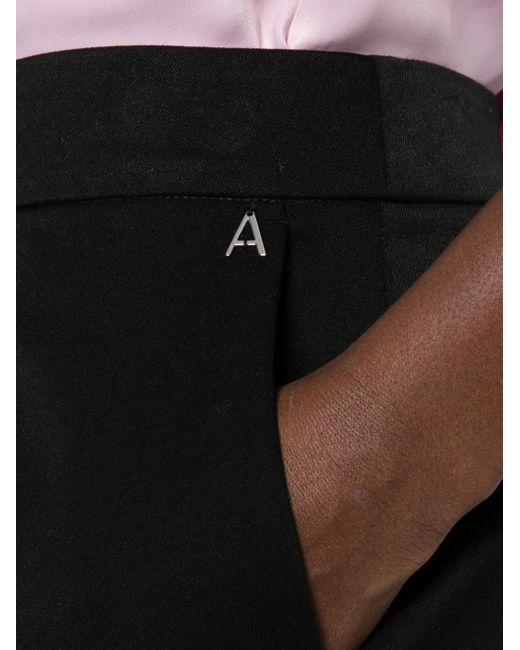 Twinset Black Logo-Plaque Trousers