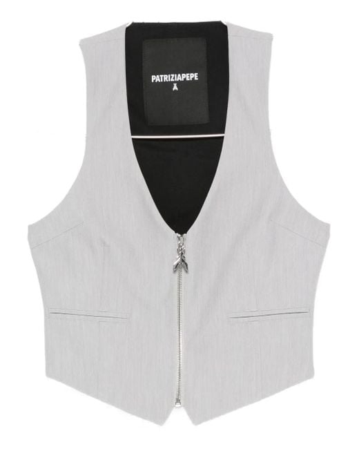 Patrizia Pepe ジップアップ ベスト Gray