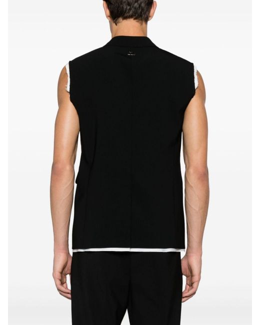 DSquared² Black Double-breasted Waistcoat for men