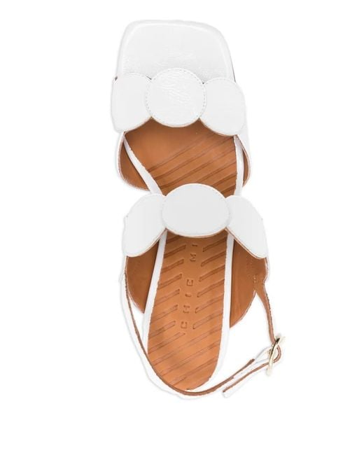 Chie Mihara White Urana Buckle Sandals