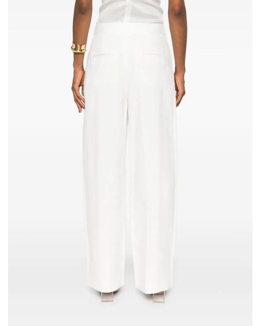 Khaite White The Marine Palazzo Pants