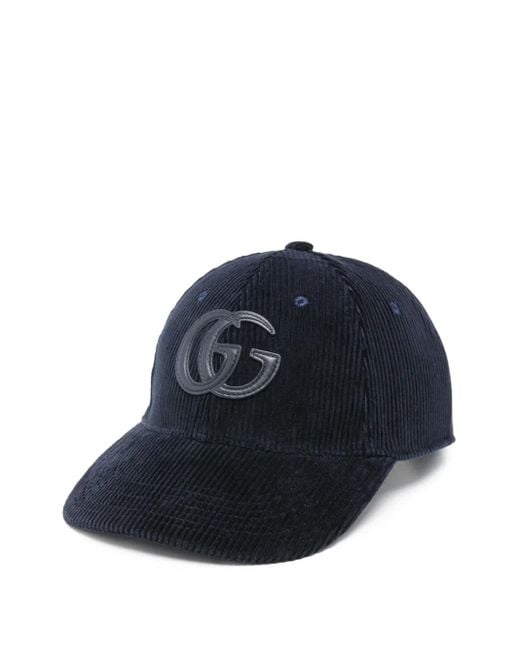 Gucci Ribfluwelen Pet Met Gg Logo in het Blue voor heren