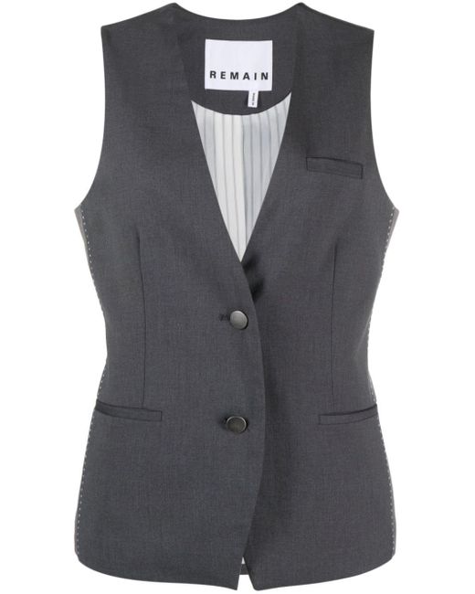 Remain Gray Tailored Two-tone Waistcoat